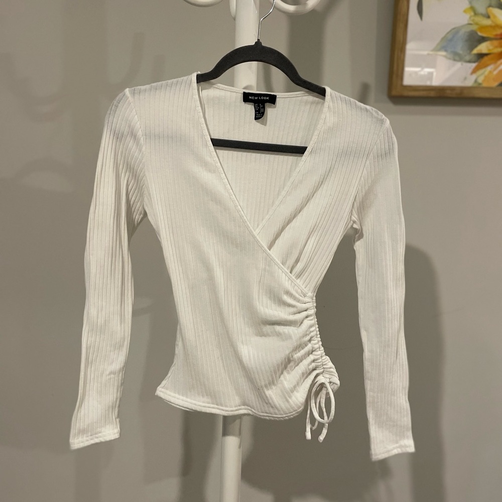 New Look ruched side tie top